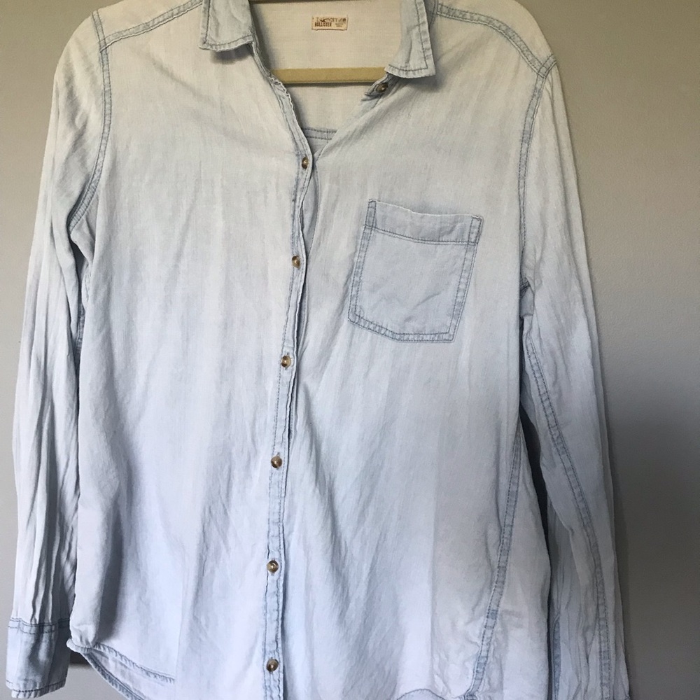 Button up jean blouse